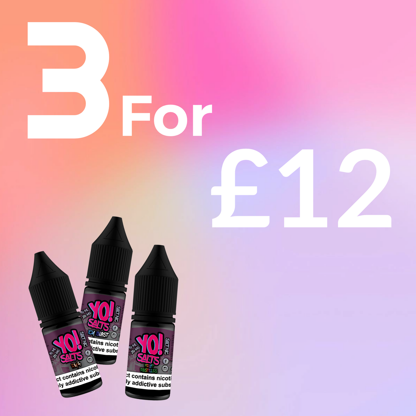 Use Code 3FOR12 at checkout